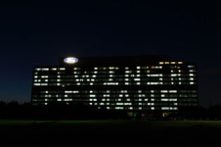 Ford Illuminates Headquarters to Celebrate Ford GT  Histo...